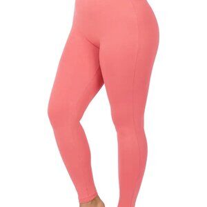 $13 1X DESERT ROSE W/O Pockets Plus Size Premium Cotton Leggings